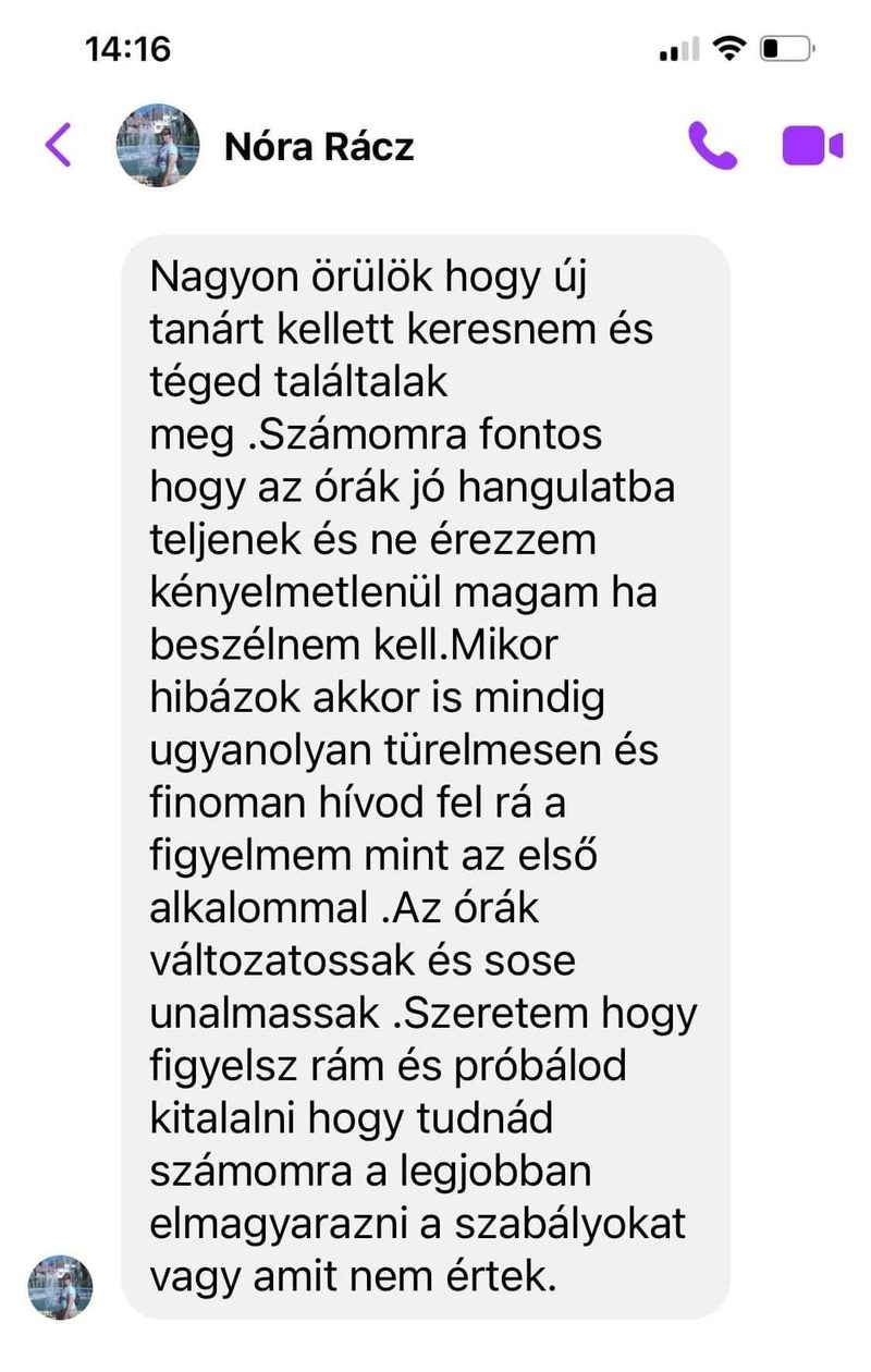 Nóra üzenete